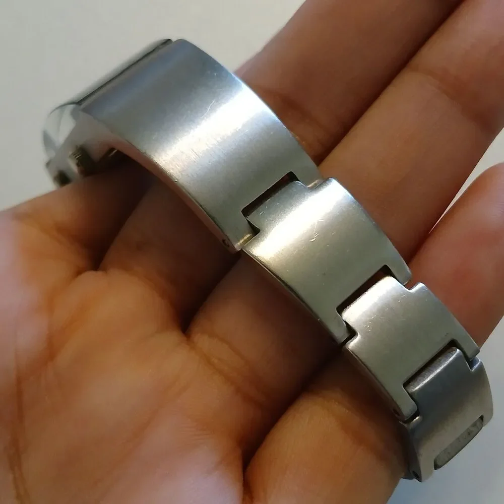 Time Engine Dual Zone Watch Home Local Stainless Steel Rectangle Tank 18mm